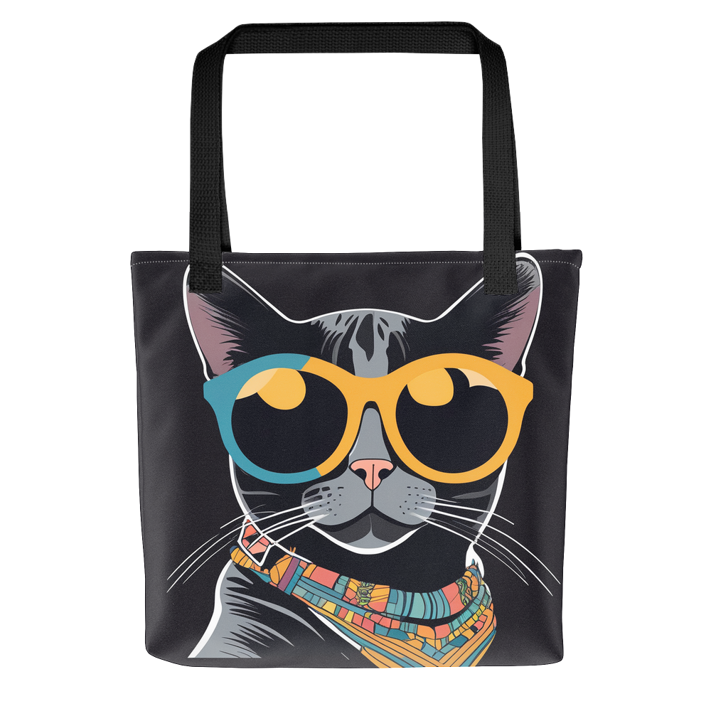 PugMug Custom Black American Shorthair Cat Tote