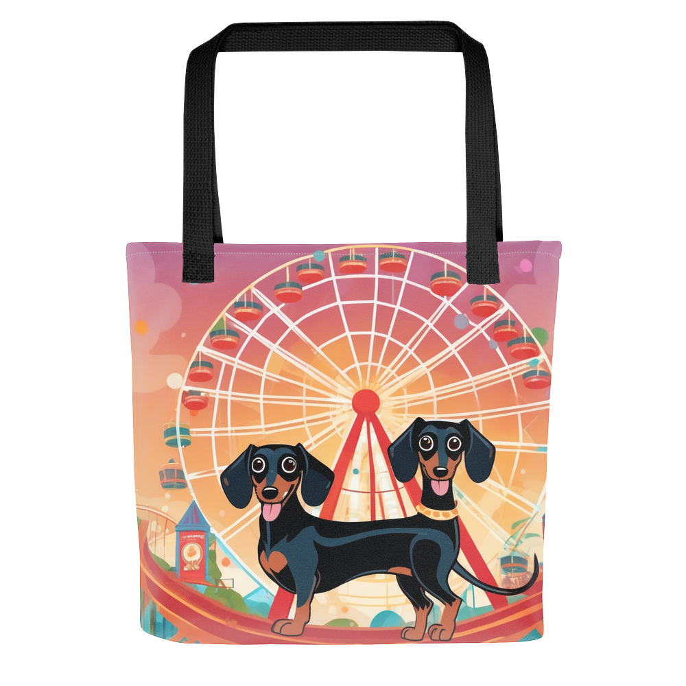 PugMug Custom Black Dachshund Tote