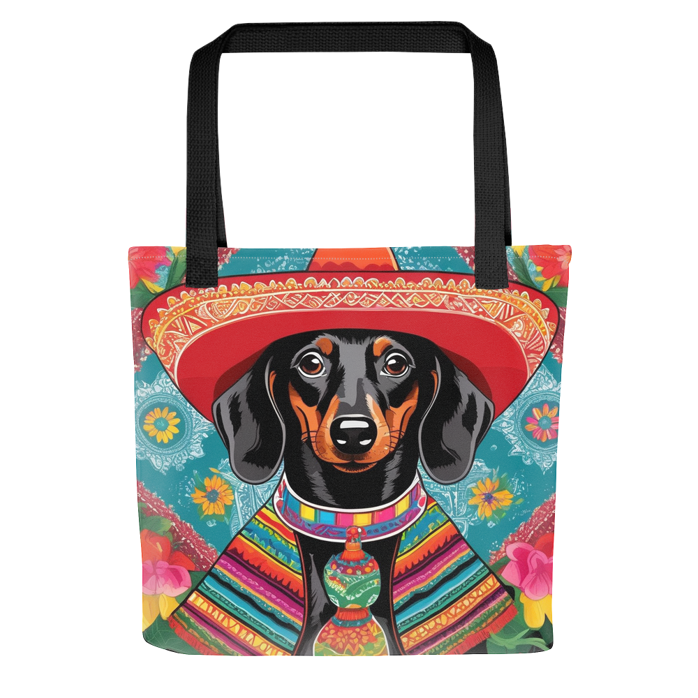 PugMug Custom Black Dachshund Tote