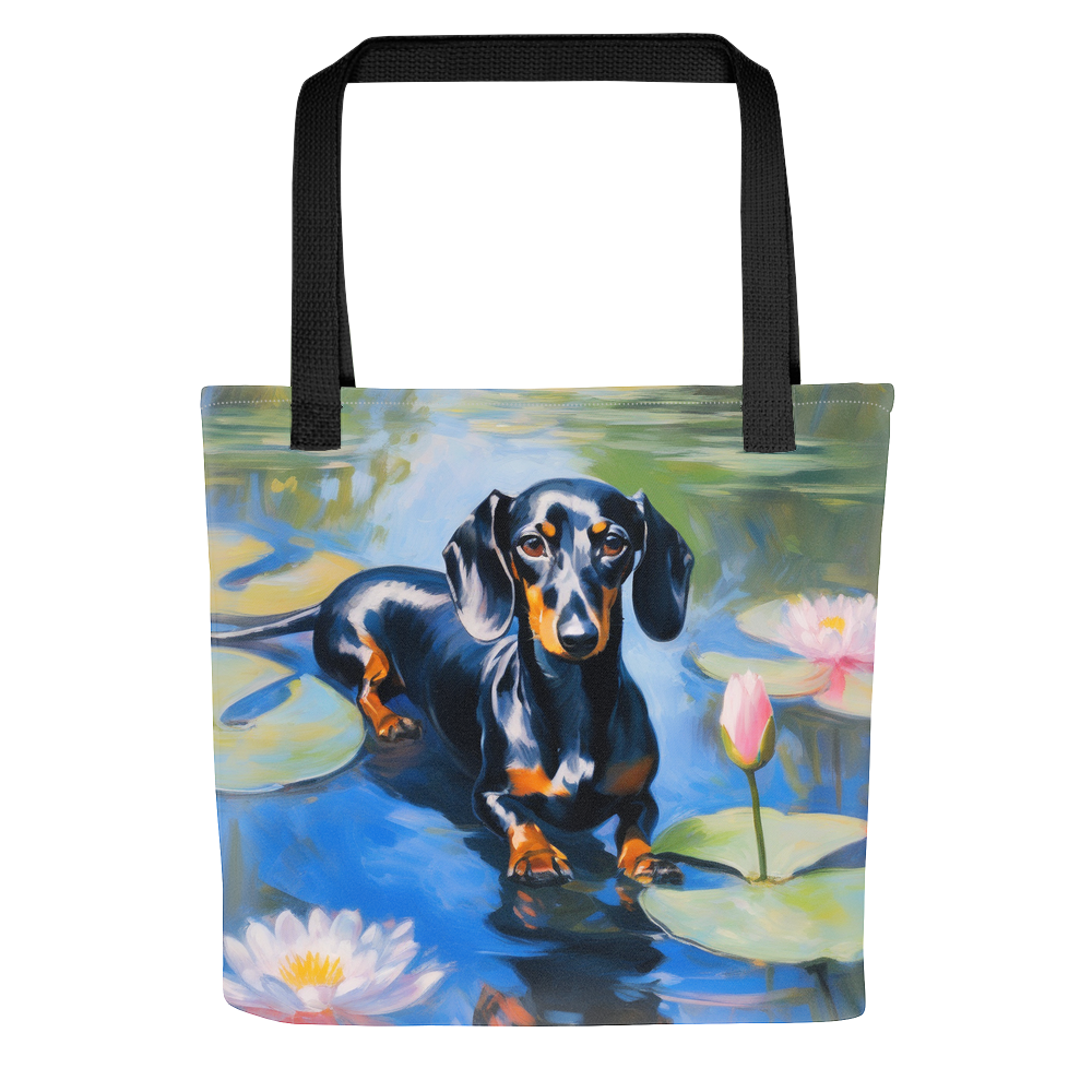 PugMug Custom Black Dachshund Tote