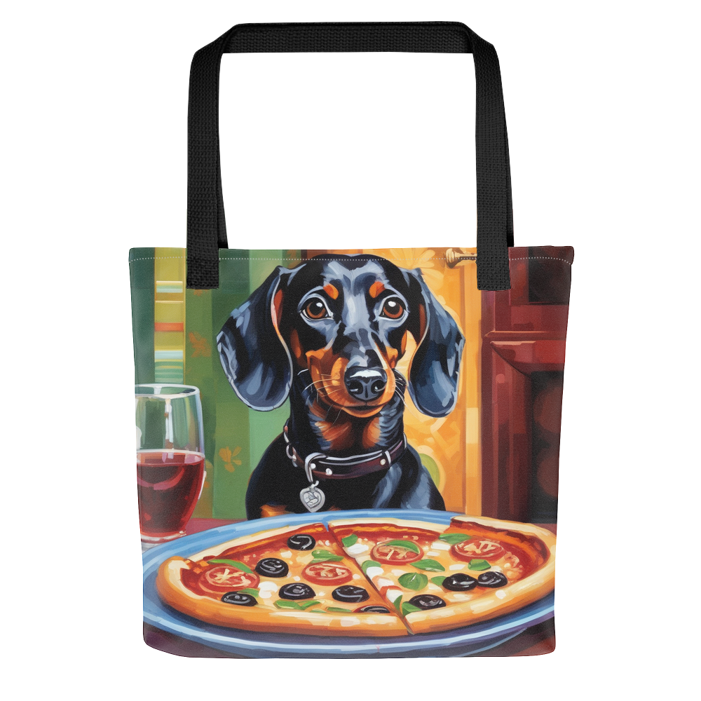 PugMug Custom Black Dachshund Tote
