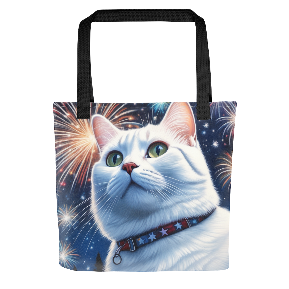 PugMug Custom White American Shorthair Cat Tote
