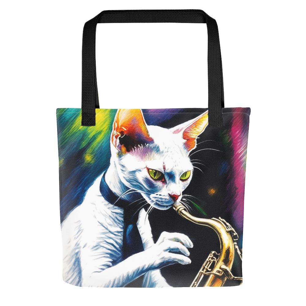 PugMug Custom White Devon Rex Cat Tote