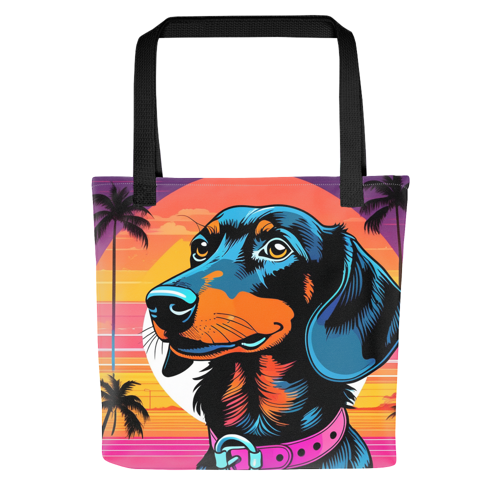 PugMug Custom Black Dachshund Tote