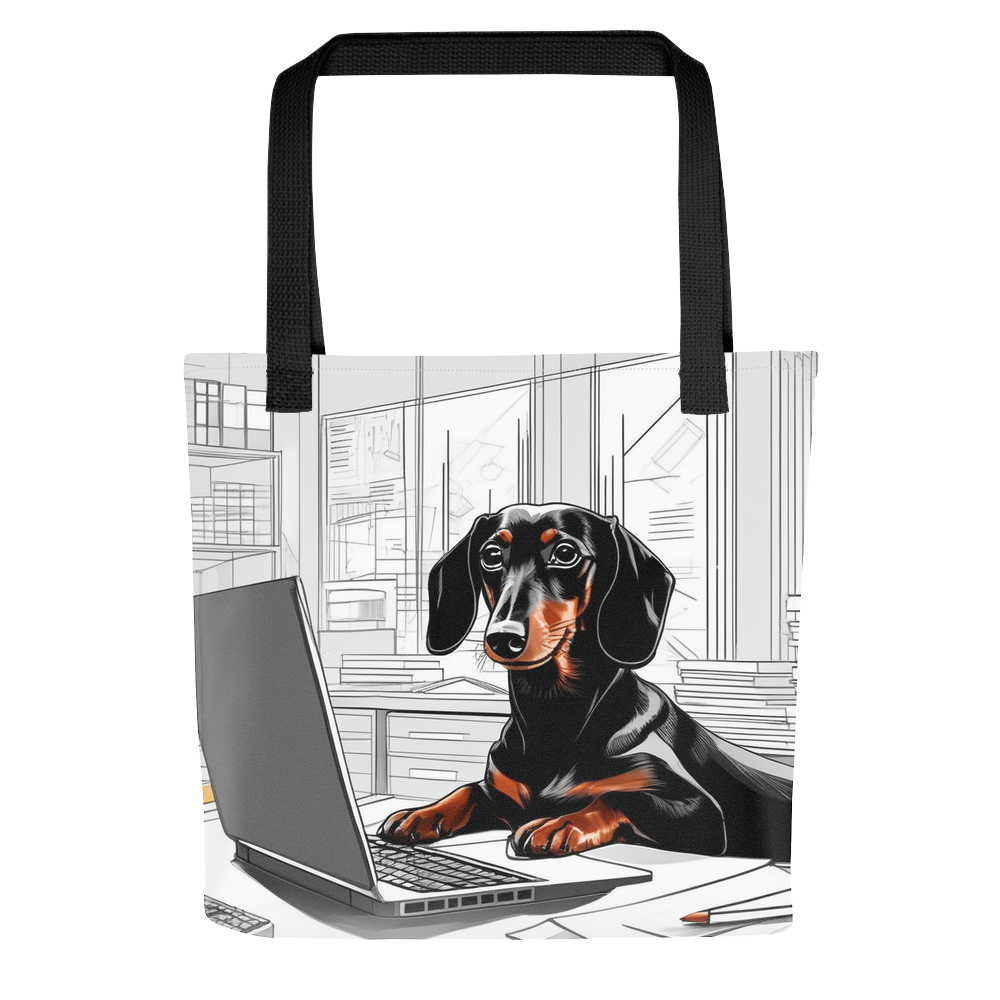 PugMug Custom Black Dachshund Tote