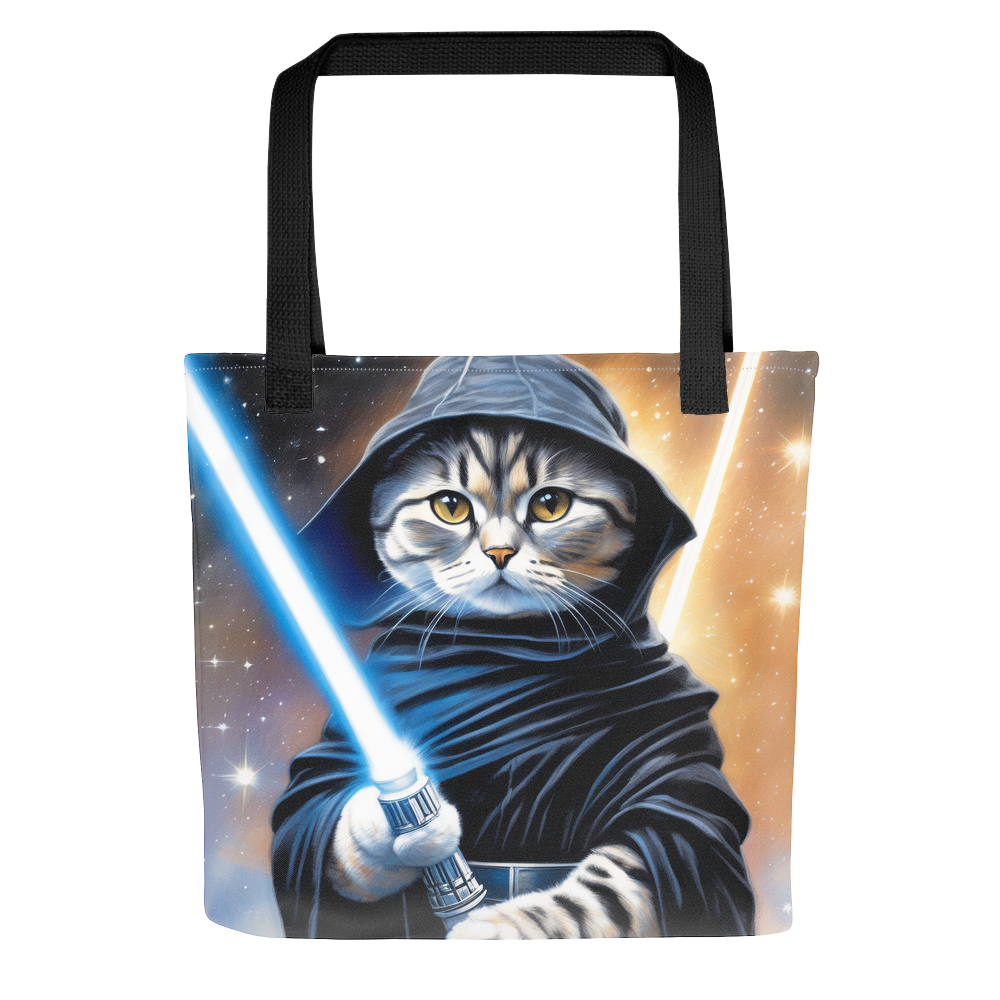 PugMug Custom Black Scottish Fold Cat Tote
