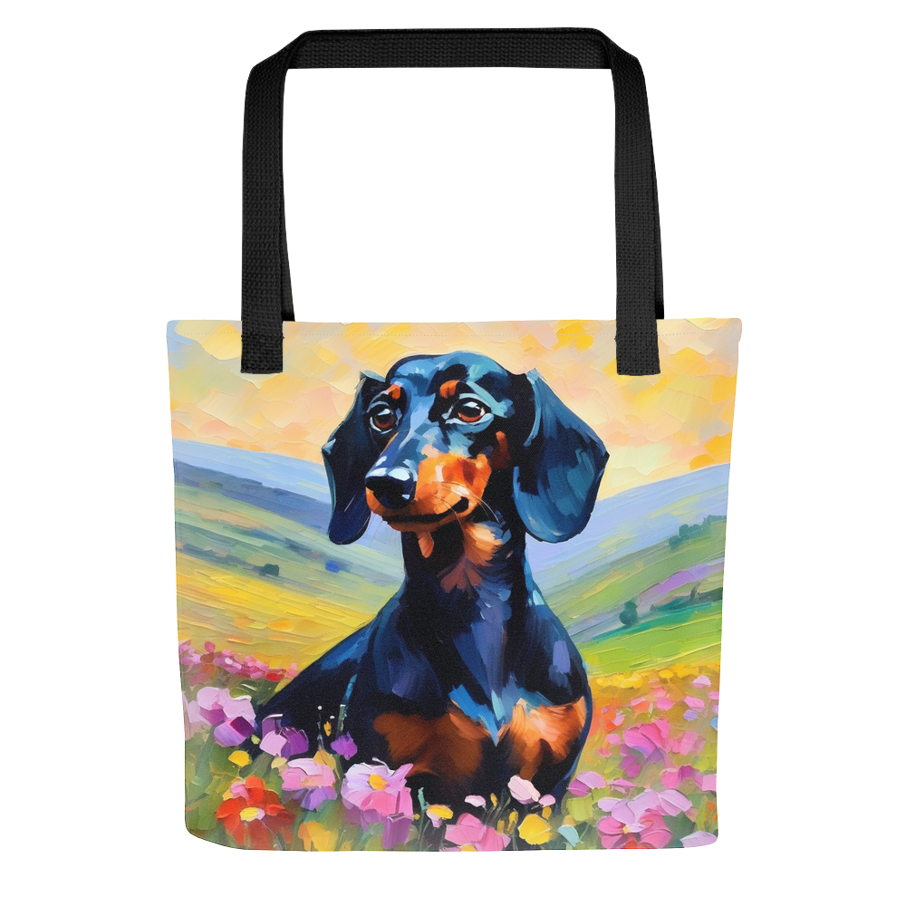 PugMug Custom Black Dachshund Tote