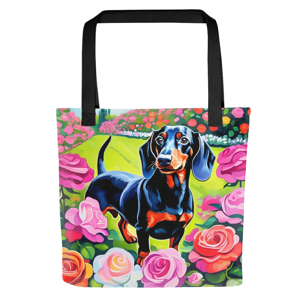 PugMug Custom Black Dachshund Tote