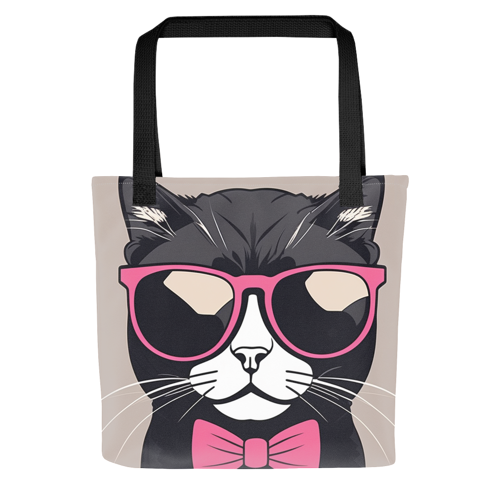 PugMug Custom Black Scottish Fold Cat Tote