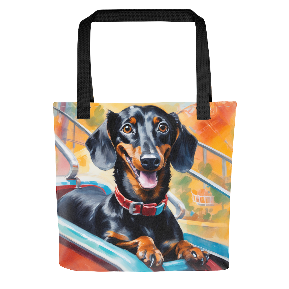 PugMug Custom Black Dachshund Tote