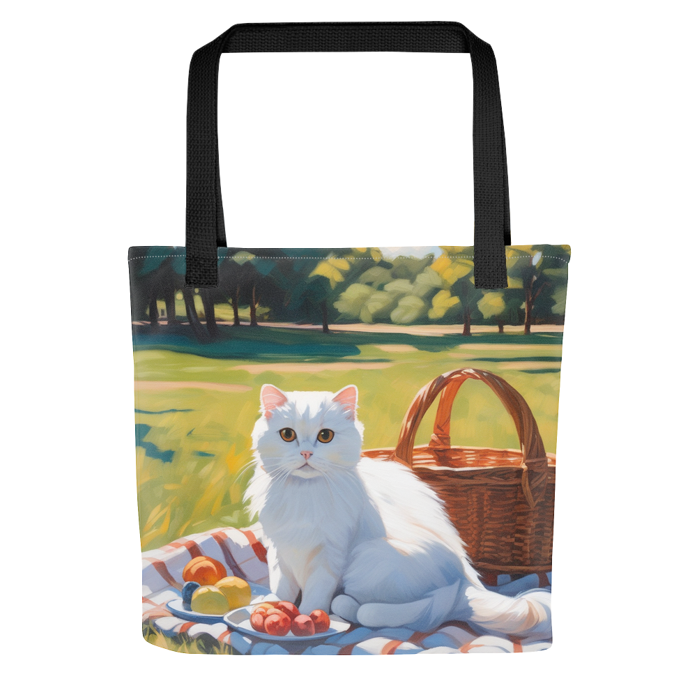 PugMug Custom White Scottish Fold Cat Tote