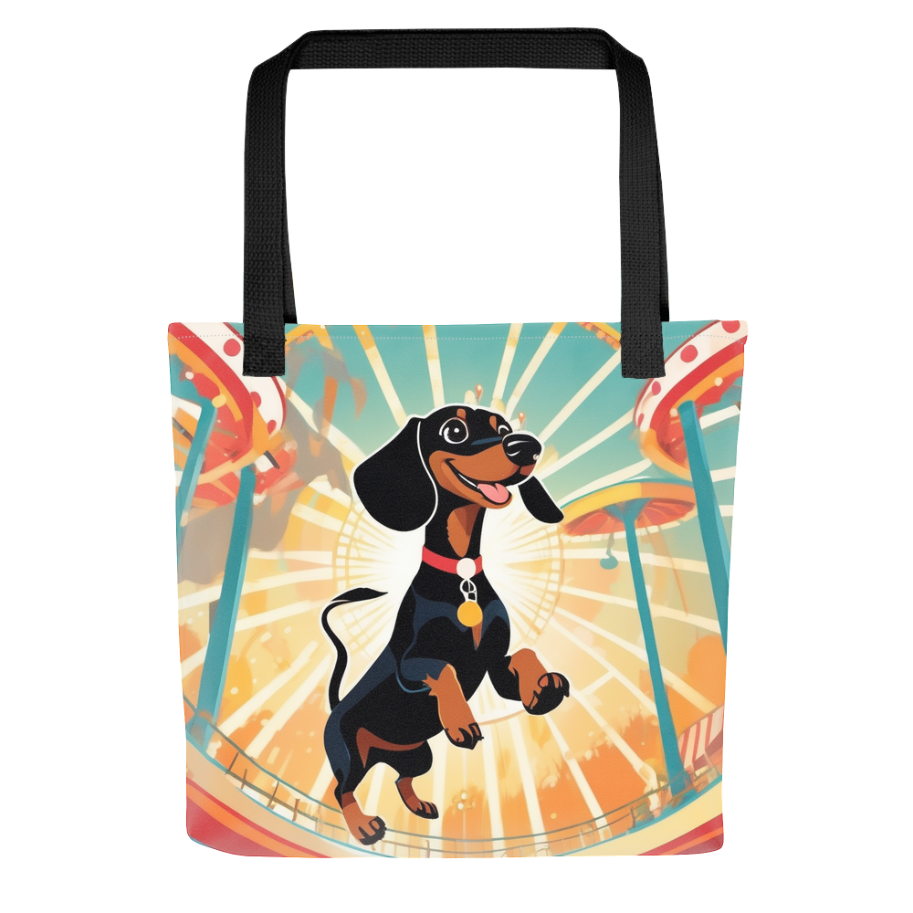 PugMug Custom Black Dachshund Tote