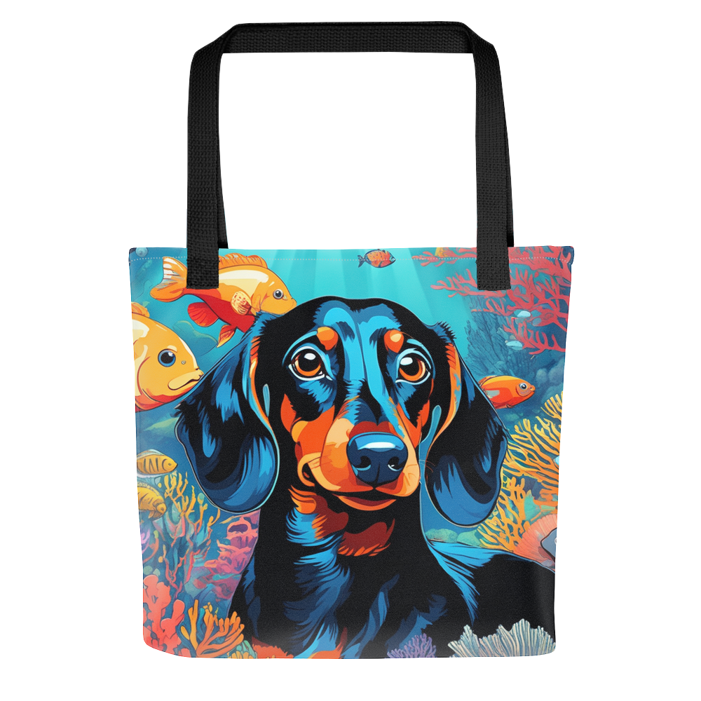 PugMug Custom Black Dachshund Tote