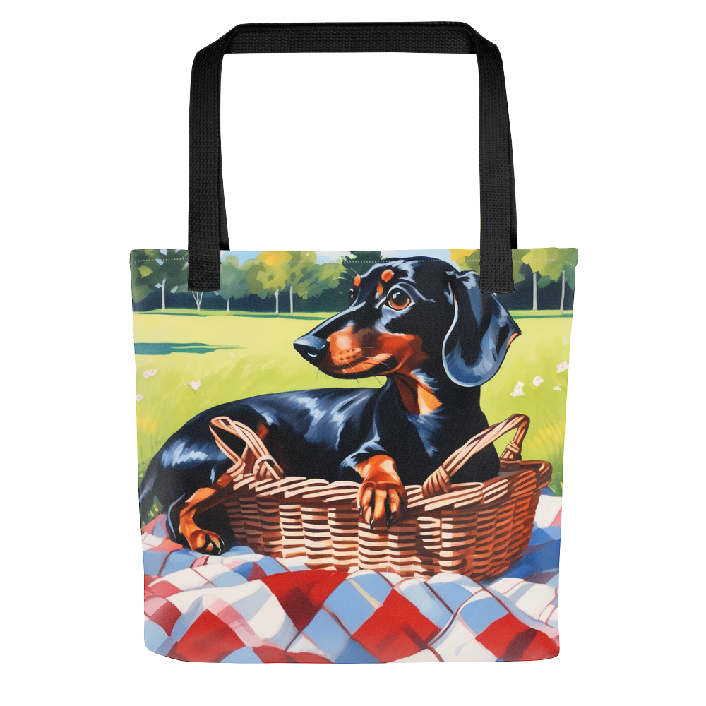 PugMug Custom Black Dachshund Tote