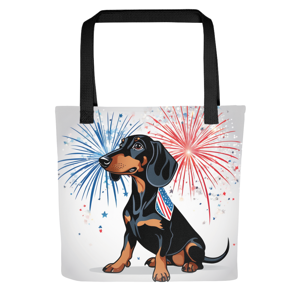 PugMug Custom Black Dachshund Tote