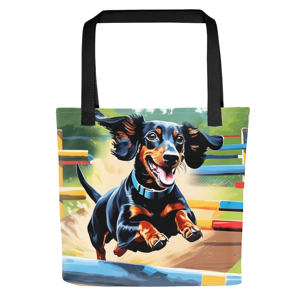PugMug Custom Black Dachshund Tote