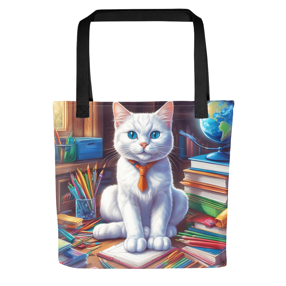 PugMug Custom White Companion Cat Tote