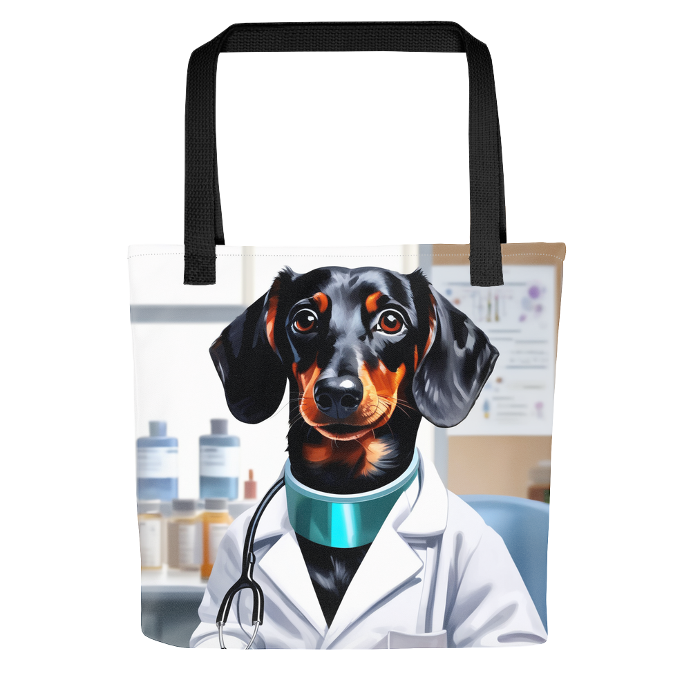 PugMug Custom Black Dachshund Tote