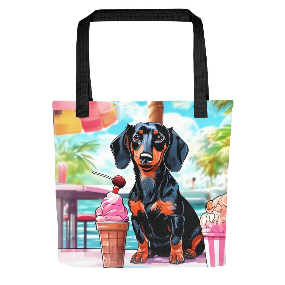 PugMug Custom Black Dachshund Tote