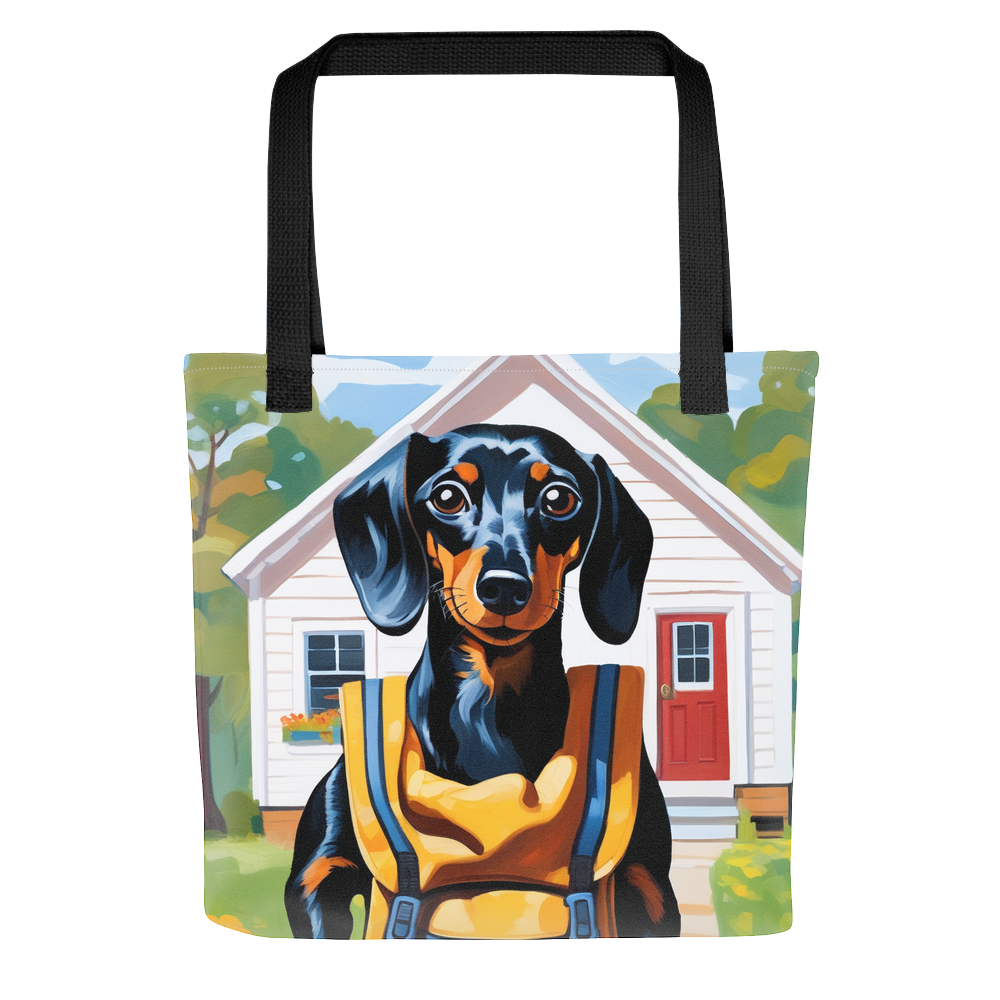 PugMug Custom Black Dachshund Tote
