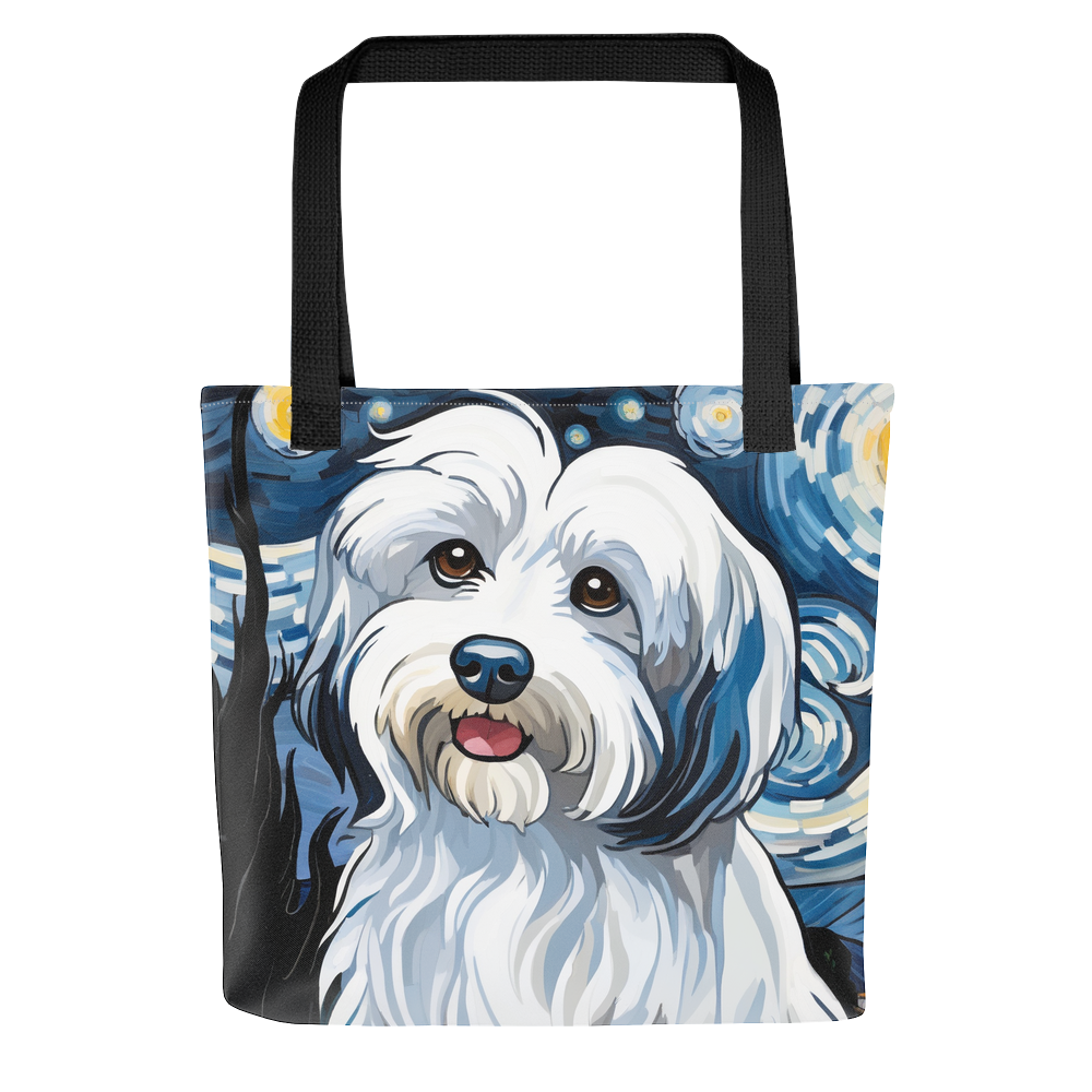 PugMug Custom Black-and-white Havanese Dog Tote