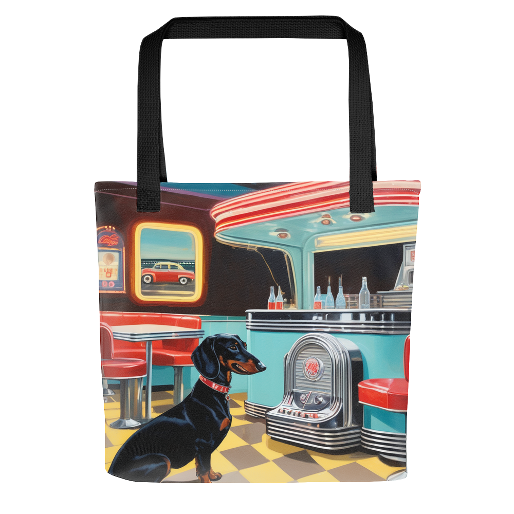 PugMug Custom Black Dachshund Tote
