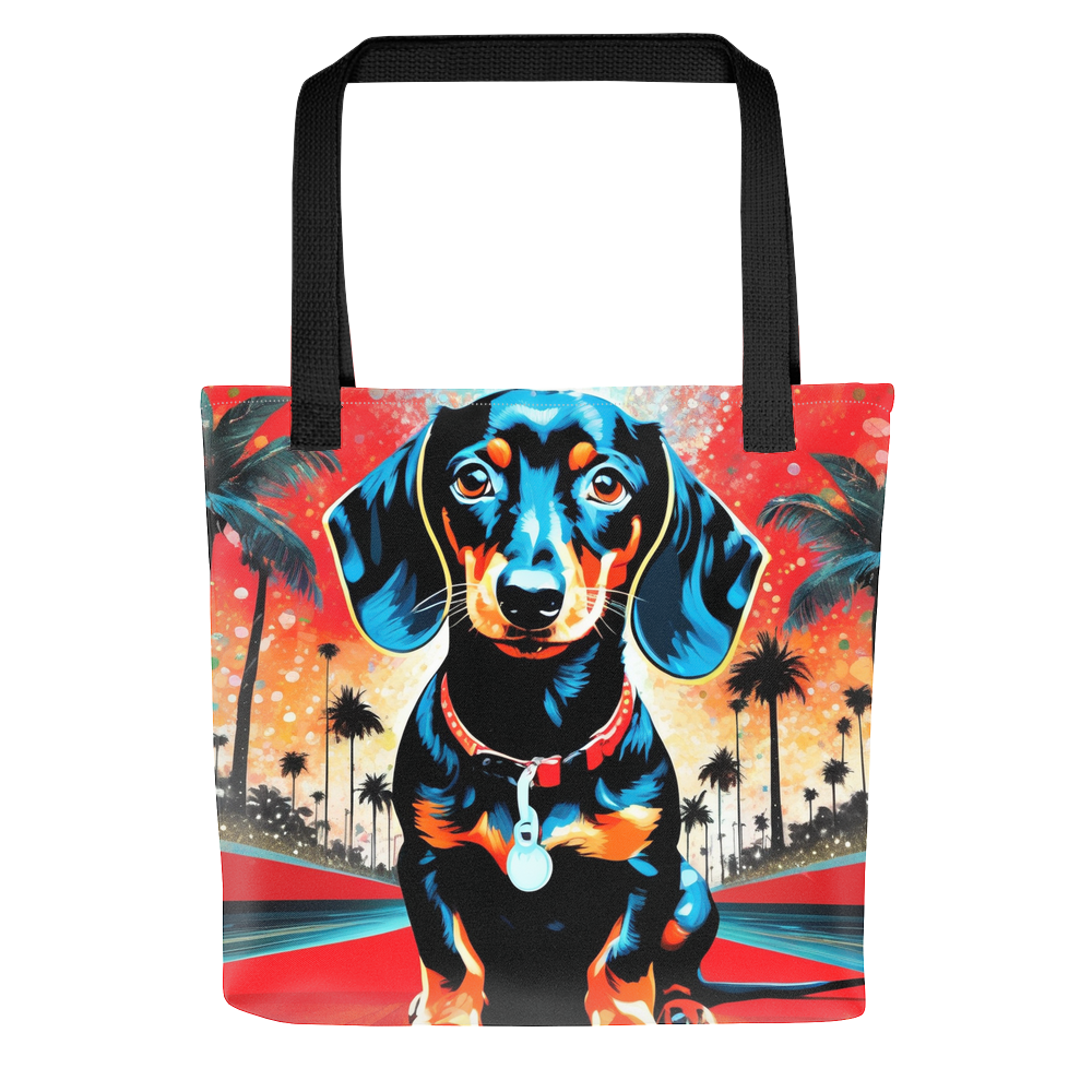 PugMug Custom Black Dachshund Tote