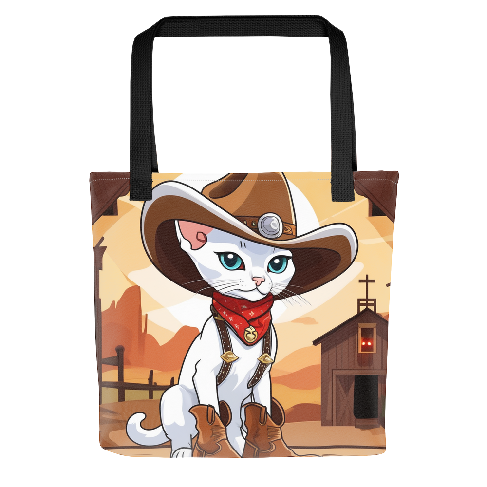 PugMug Custom White Devon Rex Cat Tote