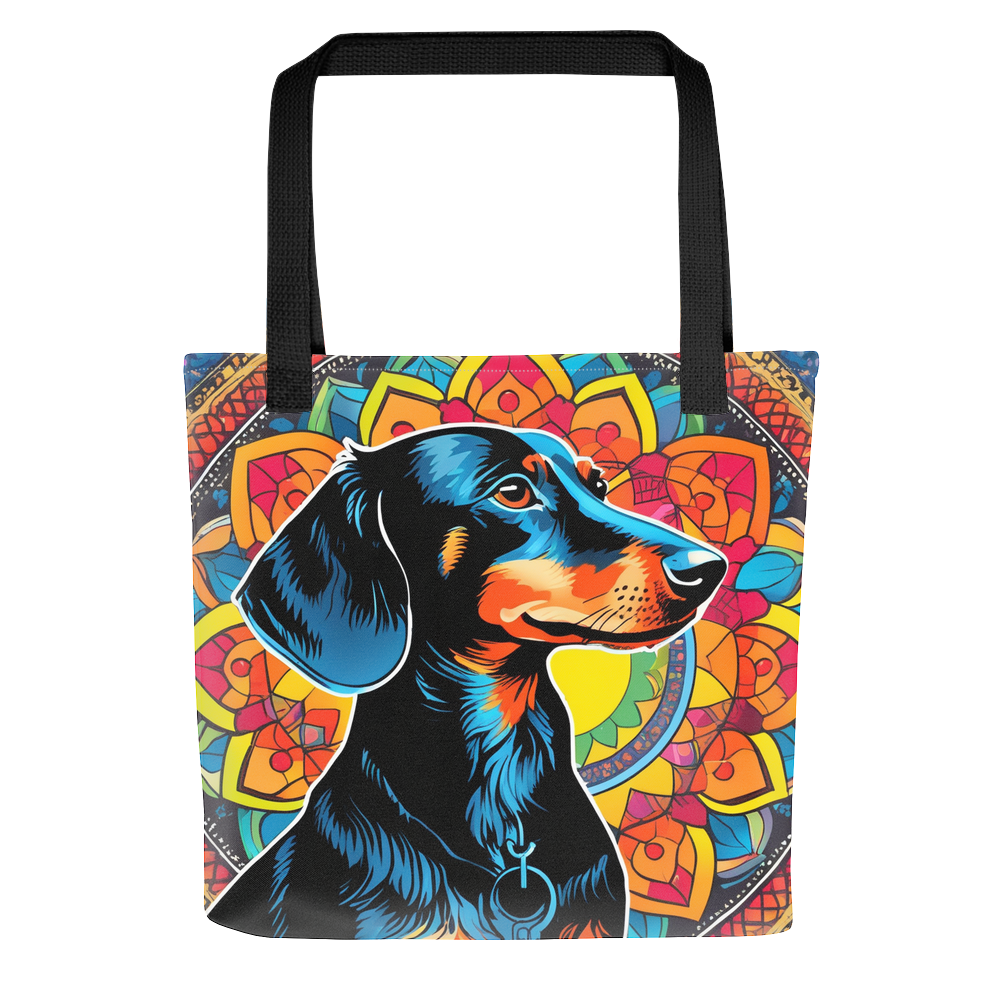 PugMug Custom Black Dachshund Tote