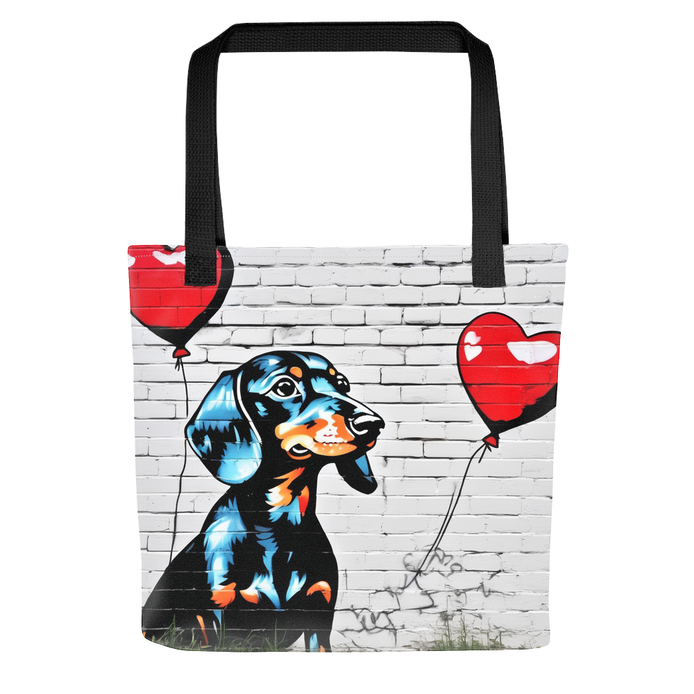 PugMug Custom Black Dachshund Tote