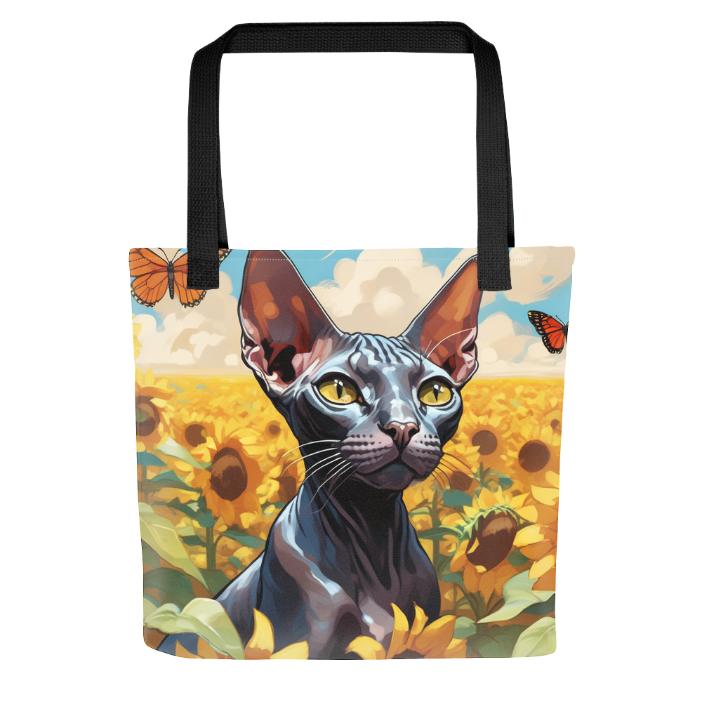 PugMug Custom Black Sphynx Cat Tote