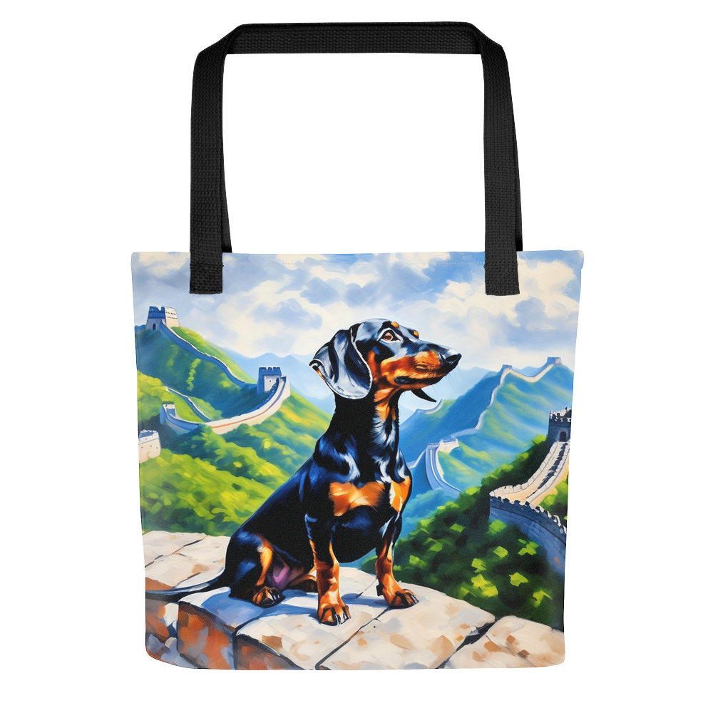 PugMug Custom Black Dachshund Tote