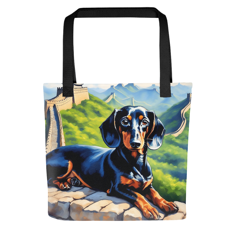 PugMug Custom Black Dachshund Tote