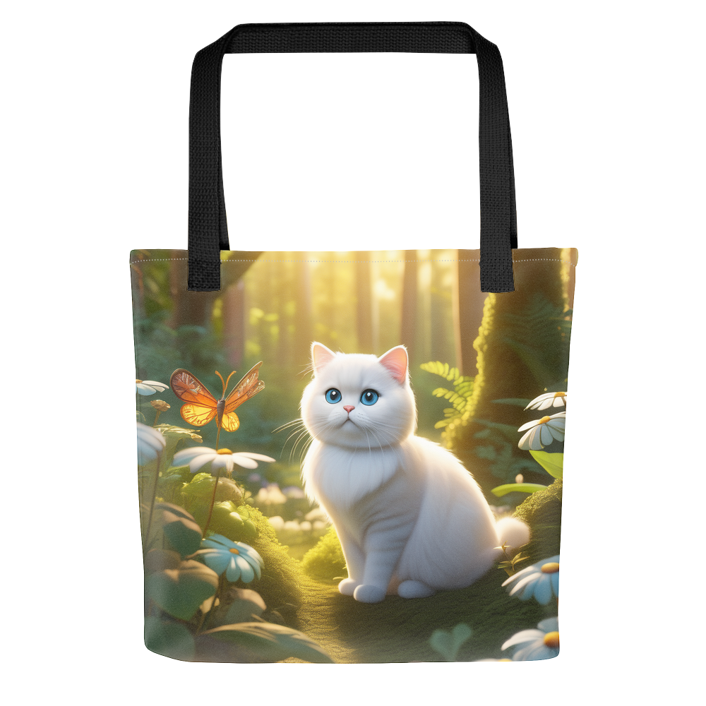 PugMug Custom White Scottish Fold Cat Tote