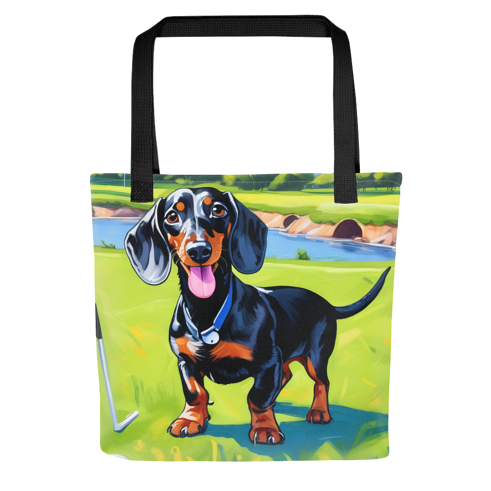 PugMug Custom Black Dachshund Tote