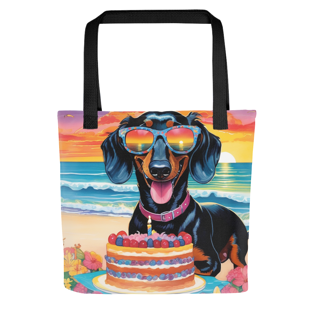 PugMug Custom Black Dachshund Tote