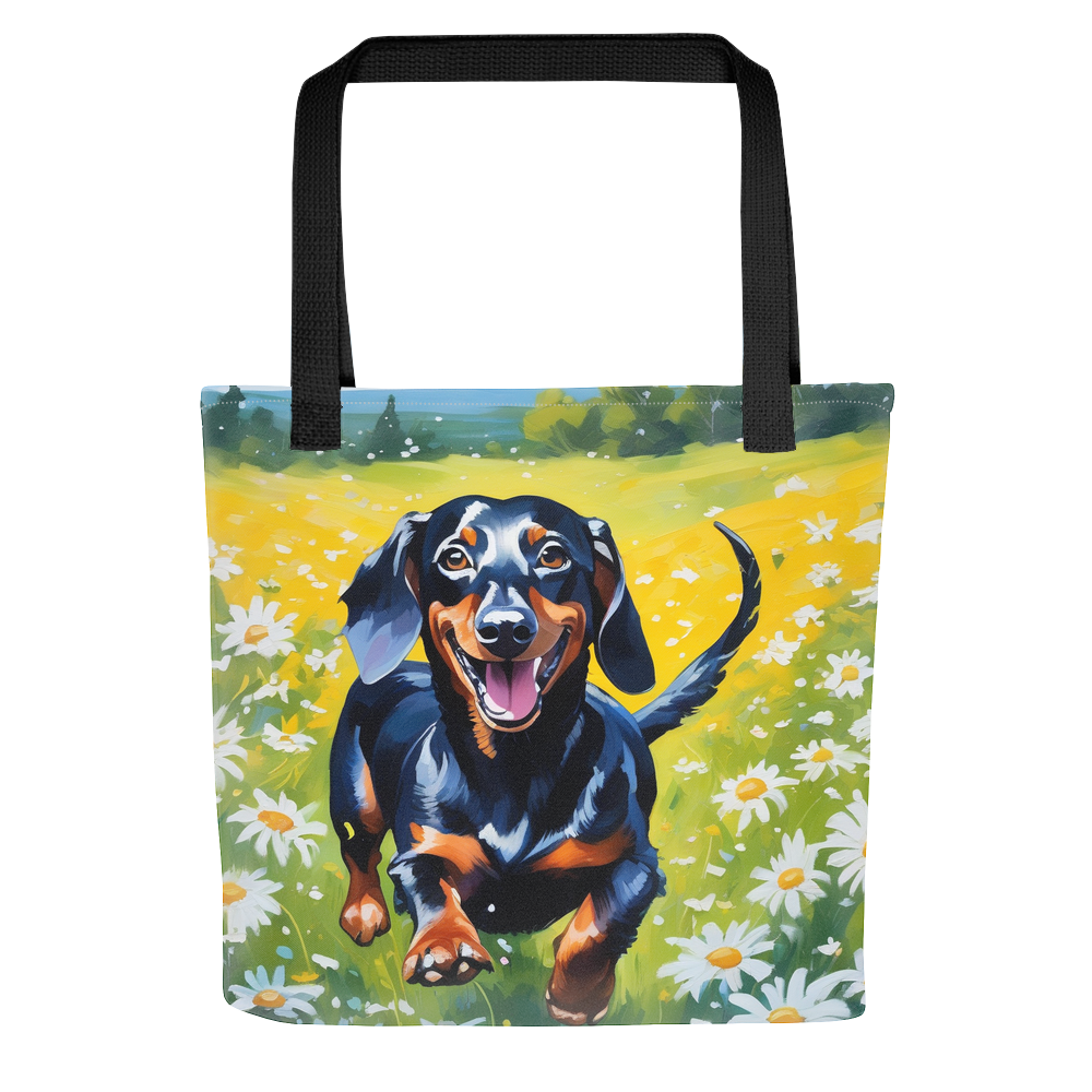PugMug Custom Black Dachshund Tote
