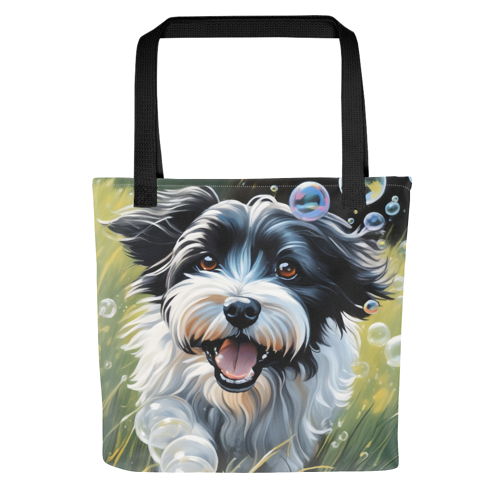 PugMug Custom Black-and-white Havanese Dog Tote