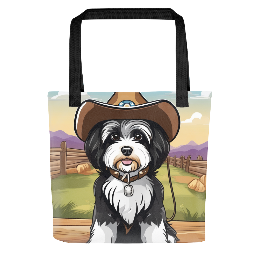 PugMug Custom Black-and-white Havanese Dog Tote