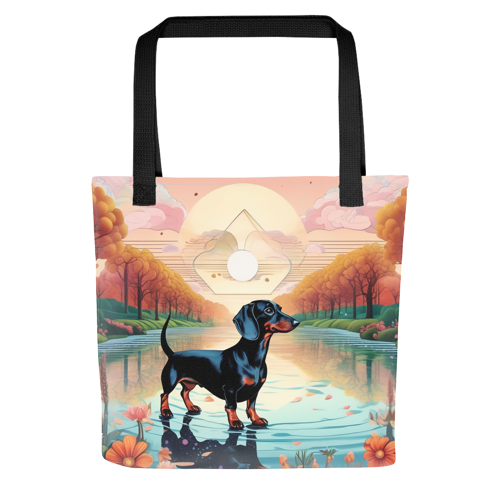 PugMug Custom Black Dachshund Tote