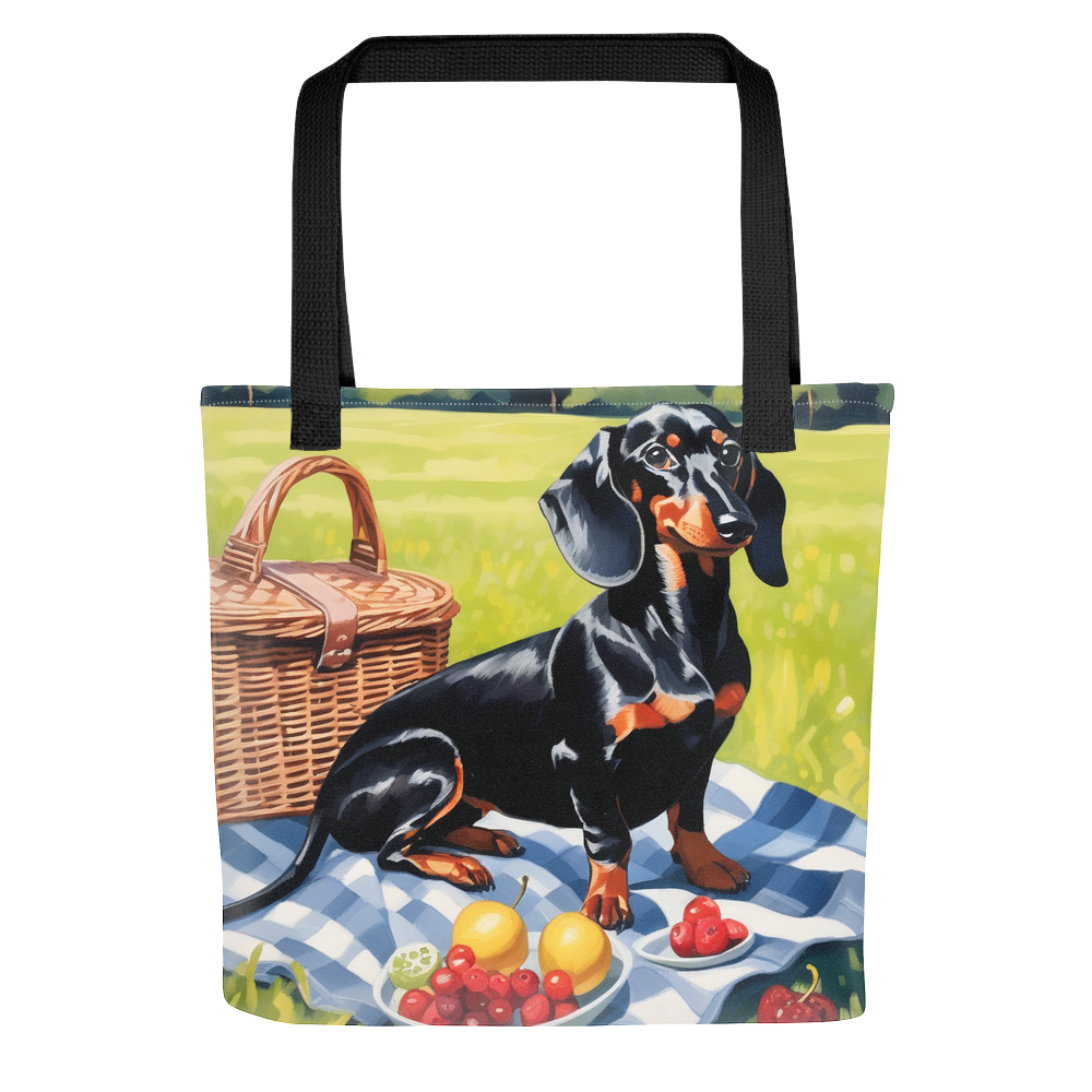 PugMug Custom Black Dachshund Tote