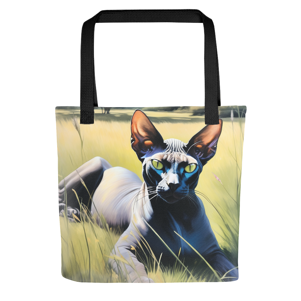 PugMug Custom Black Sphynx Cat Tote