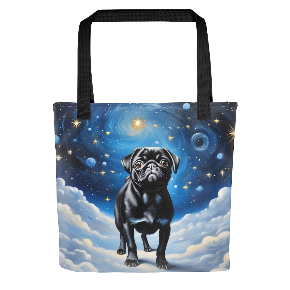 PugMug Custom Black Pug Tote