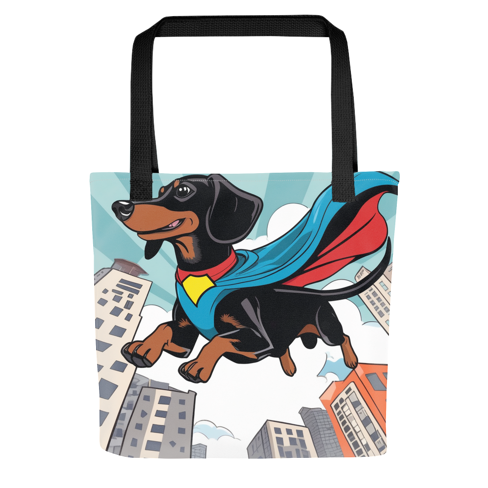 PugMug Custom Black Dachshund Tote