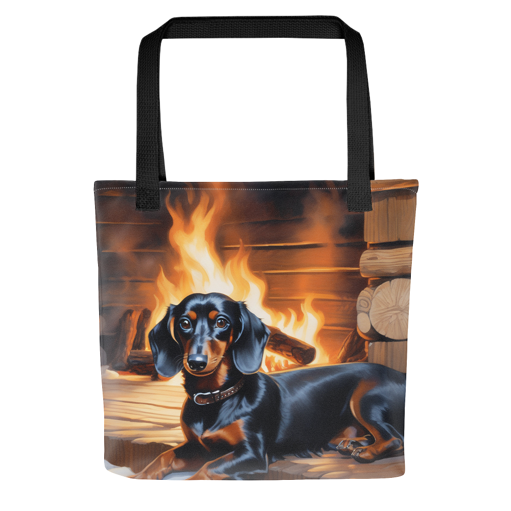 PugMug Custom Black Dachshund Tote