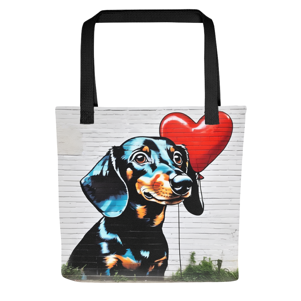 PugMug Custom Black Dachshund Tote