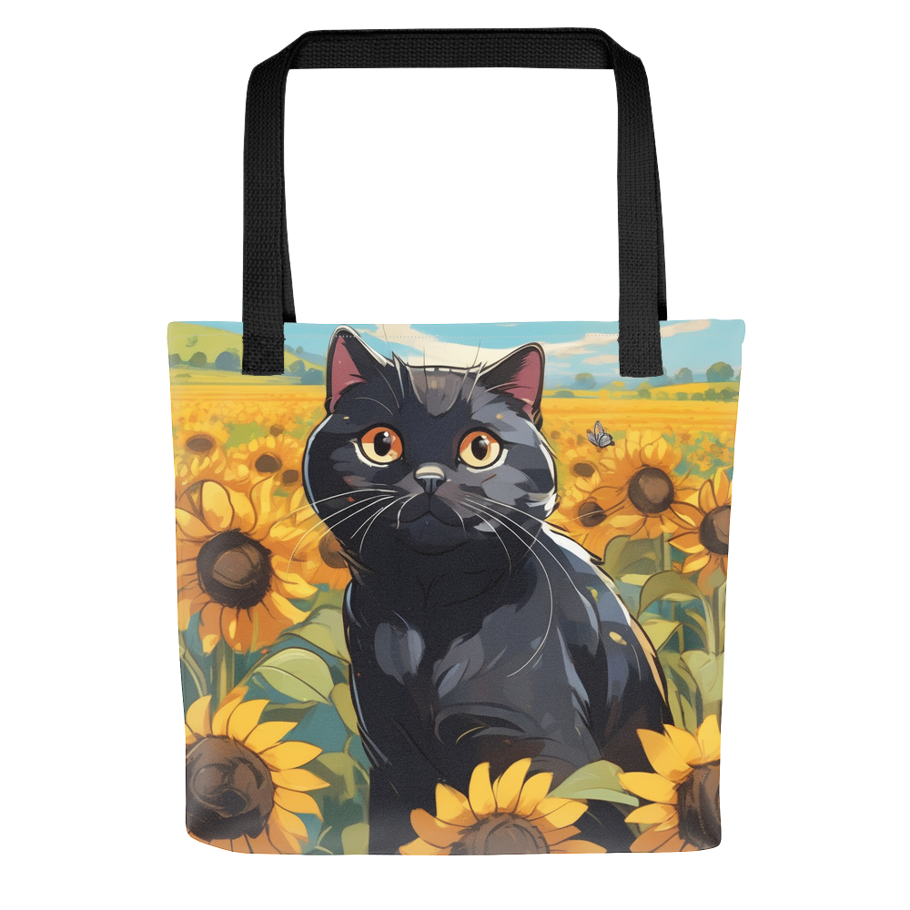 PugMug Custom Black Scottish Fold Cat Tote