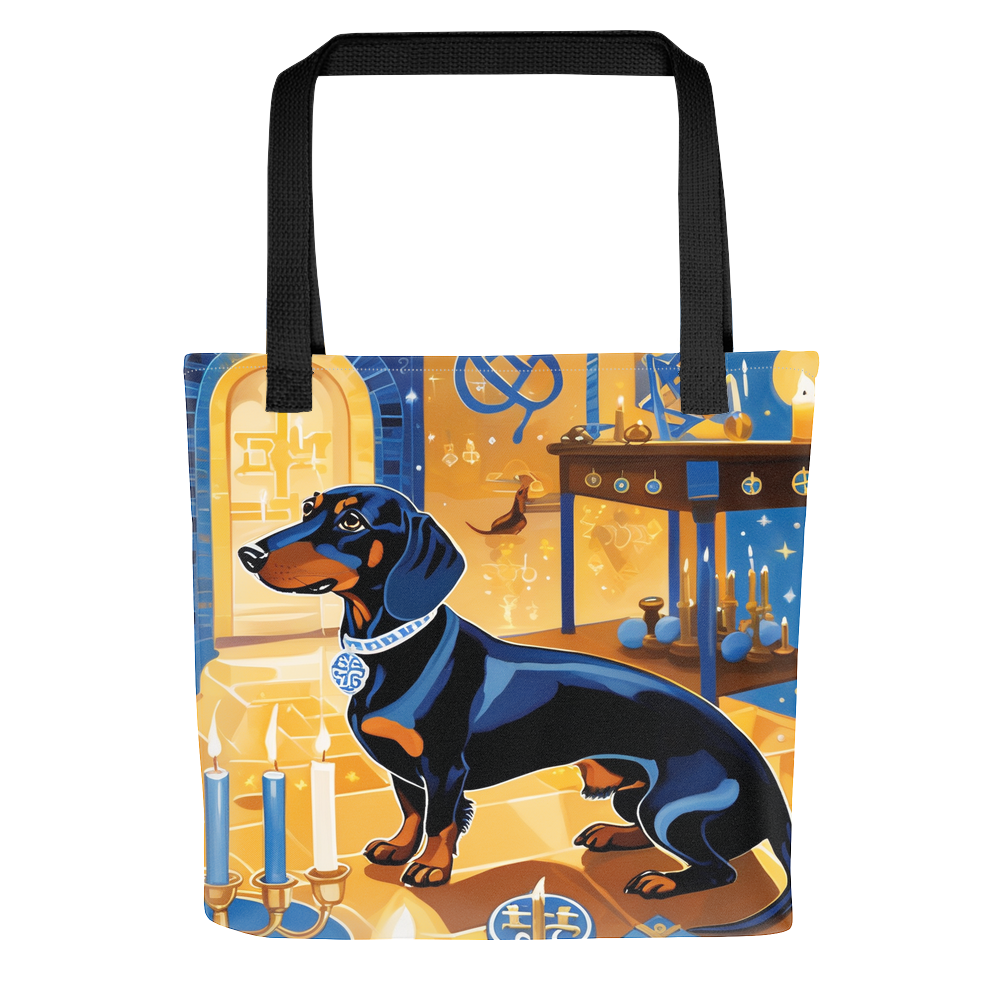 PugMug Custom Black Dachshund Tote