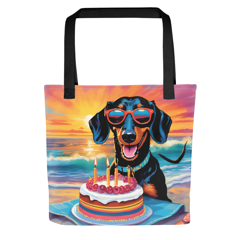 PugMug Custom Black Dachshund Tote