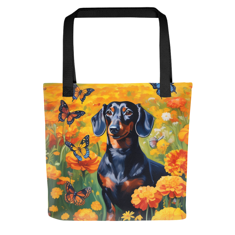 PugMug Custom Black Dachshund Tote